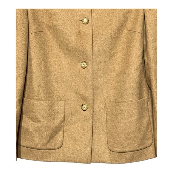 Talbots Vintage Italian Camel Hair Button Front Shacket Tan Size 4 - Picture 4 of 14